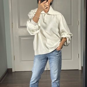 Asos Design White Plush Long Sleeves Sweater size 14